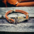 Sail Boat - Key West Nautical Bracelet - Hand-cast silver charms on leather bracelet