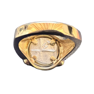 Ancient Greek - AR Hemidrachm -"Lion of Thrace - Date: Circa 480-350 BC - Mounted in 14K gold ring