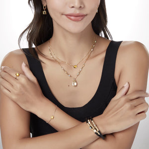 Oval Citrine Pendant Necklace in 14K