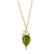 14k Green Tourmaline Necklace w/ Diamonds