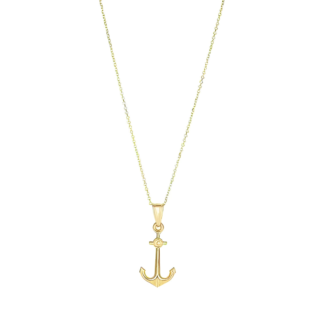 14K Gold Anchor Necklace, Nautical Necklace, Sailor Necklace