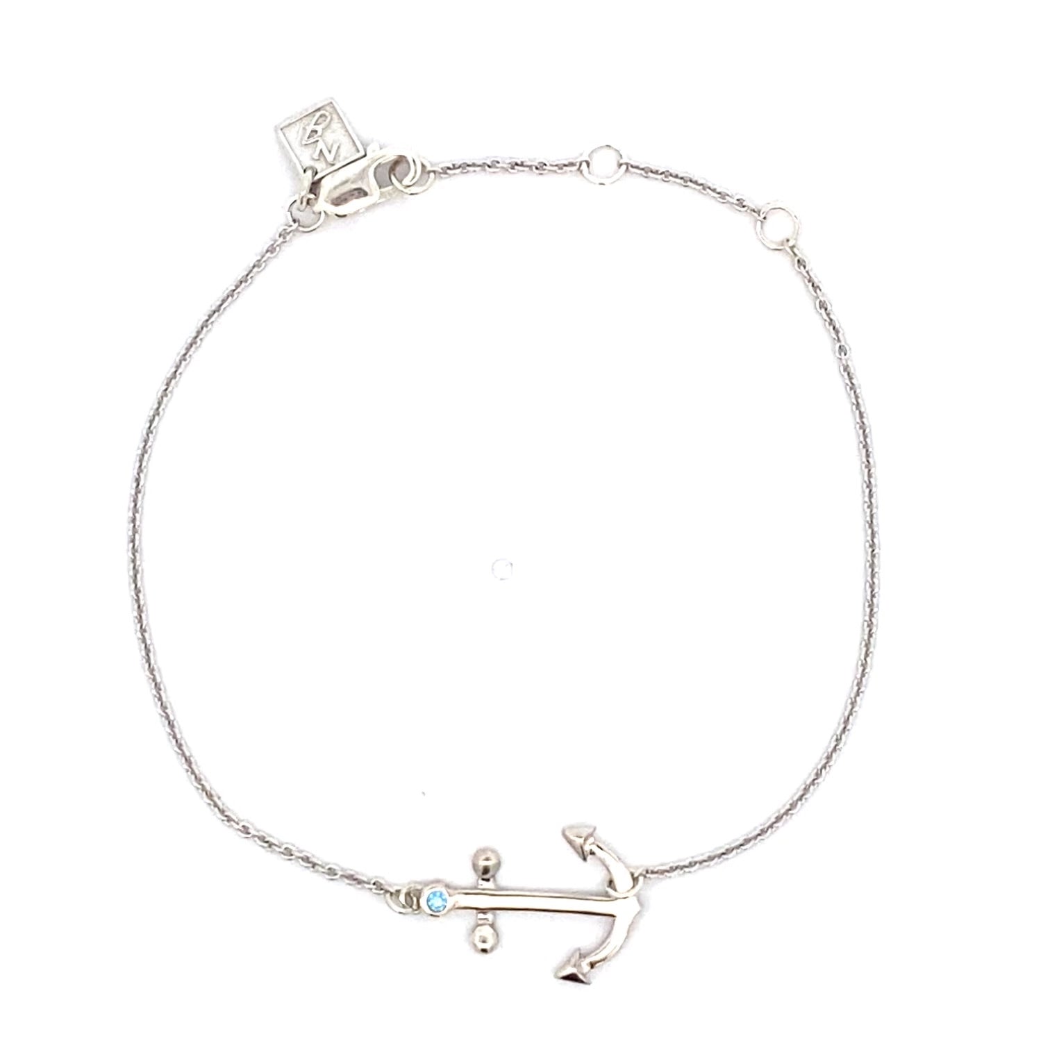 Sterling Silver Anchor Bracelet Mini