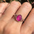 Ruby and Sunstone ring - (2.95 ct Ruby). Sterling Silver RIng