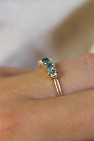 Oceanic Gemstone Ring - Size 8