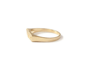 Sanctuary Diamond Signet Pinky Ring - Size 6
