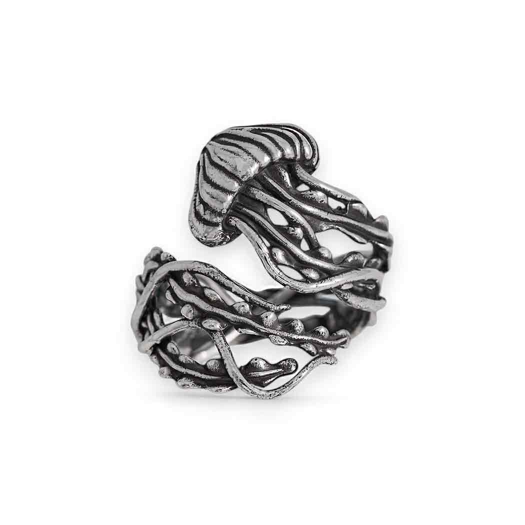 Sterling Silver -  Adjustable Jellyfish Ring