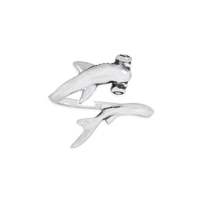 Adjustable Sterling Silver Hammerhead Shark Ring