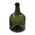 10" Hand-Blown Dark Green Thick Glass Wine Bottle