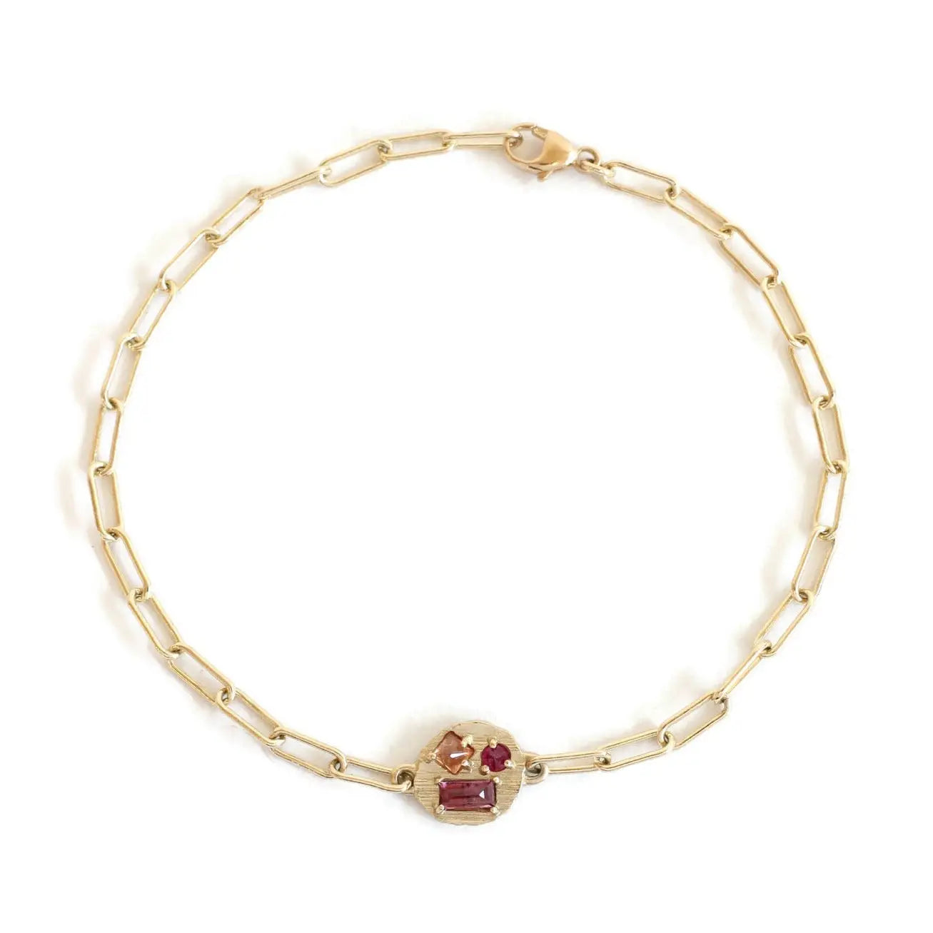 Collage Mini Bracelet - Tourmaline, Ruby, & Sapphire