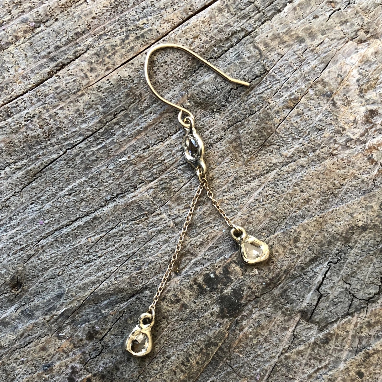 Mirage Cascade Earrings - 14k Gold - Hand made to order