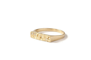 Sanctuary Diamond Signet Pinky Ring - Size 6