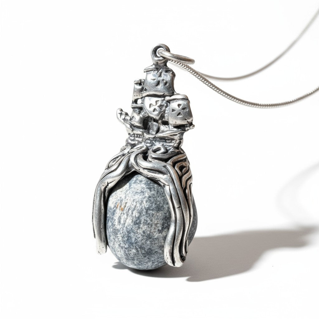 1715 Fleet Artifact - Musket Ball Shot in Custom Galleon Mount