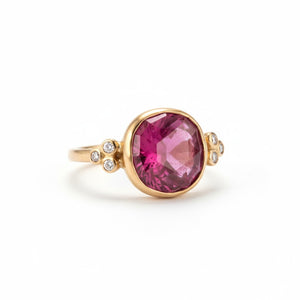 14k Pink Tourmaline (2.65ct) with Diamonds Ring