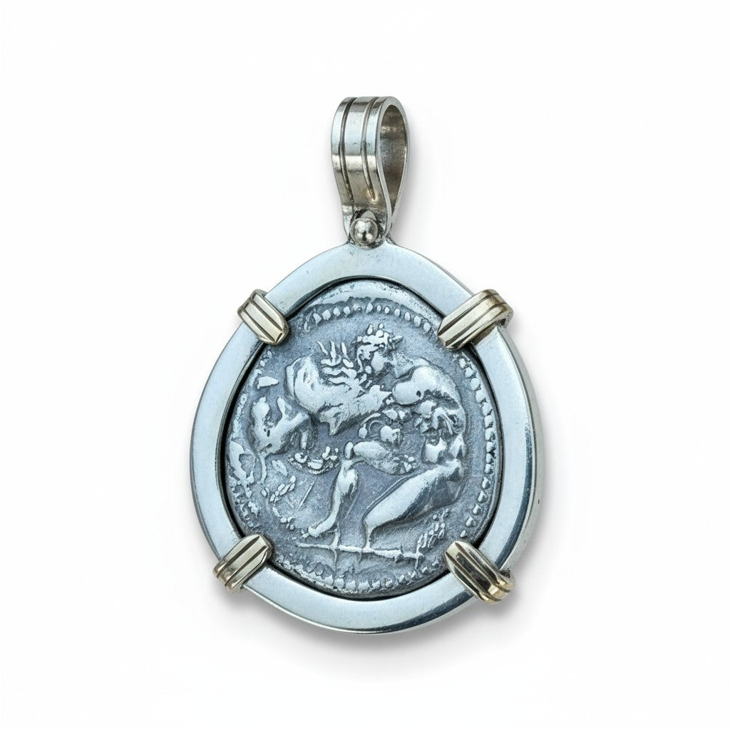 Ancient Greece - AR Stater - Hercules & Nemean Lion. - Circa  370 BCE