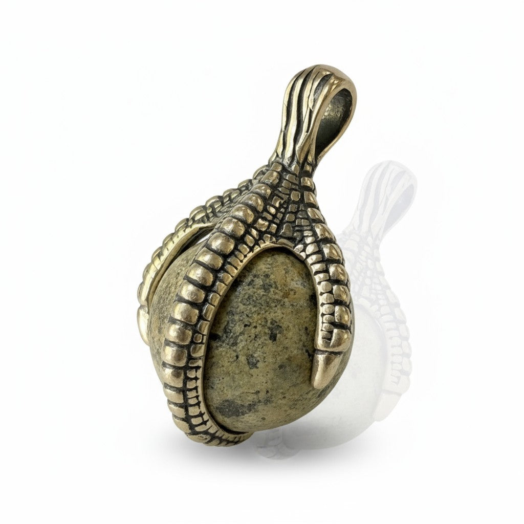 1715 Fleet Artifact - Musket Ball Shot in Custom Sterling Silver Dragon Paw Mount