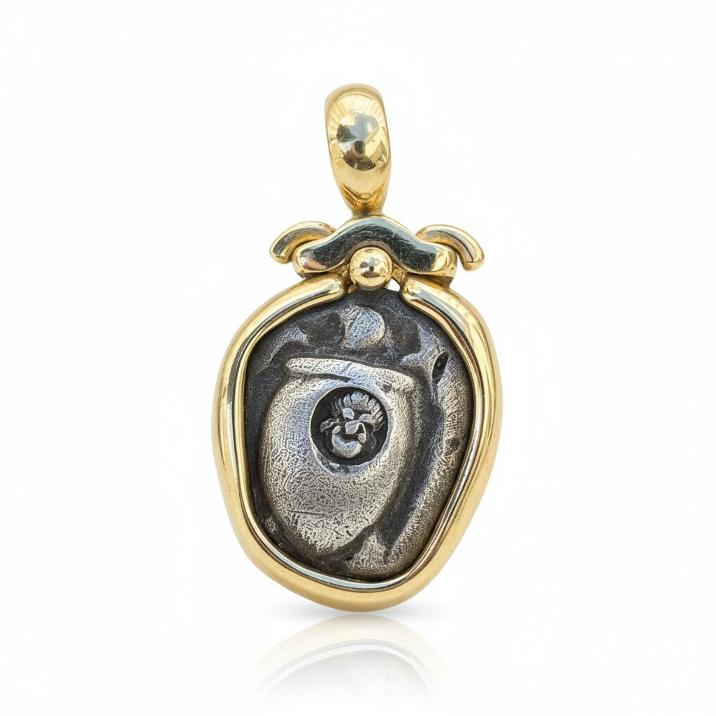 Ancient Greece - Aegina - Silver Stater - Circa 525-480 BCE - Mounted in 18K Gold