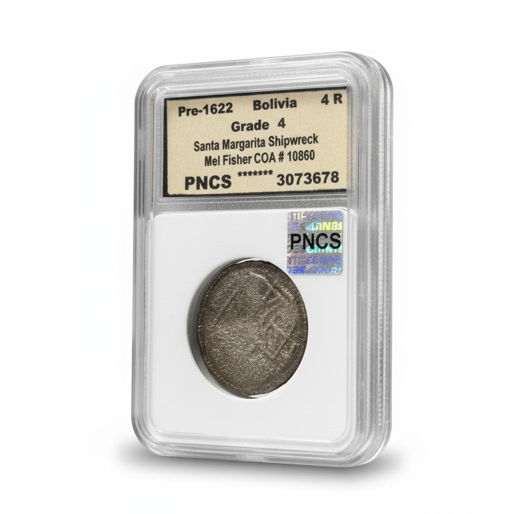 Santa Margarita Shipwreck  (1622) - 4 Reales - Assayer "T" - Juan Ximenez de Tapia (1618-1621)