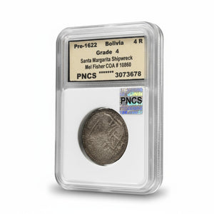 Santa Margarita Shipwreck  (1622) - 4 Reales - Assayer "T" - Juan Ximenez de Tapia (1618-1621)