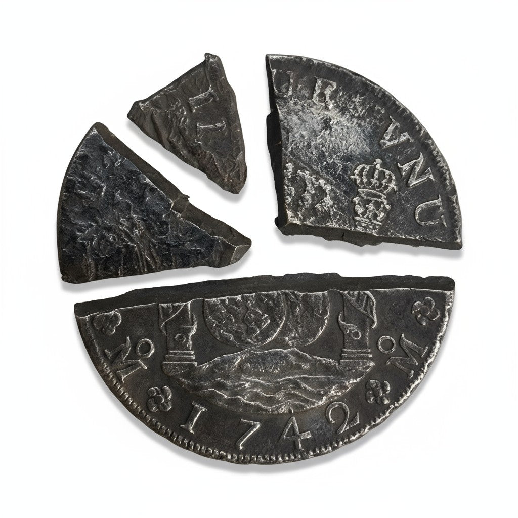 Hollandia  Shipwreck - 8 Reales - Mexico Mint - Dated 1742 - Set of four bits.