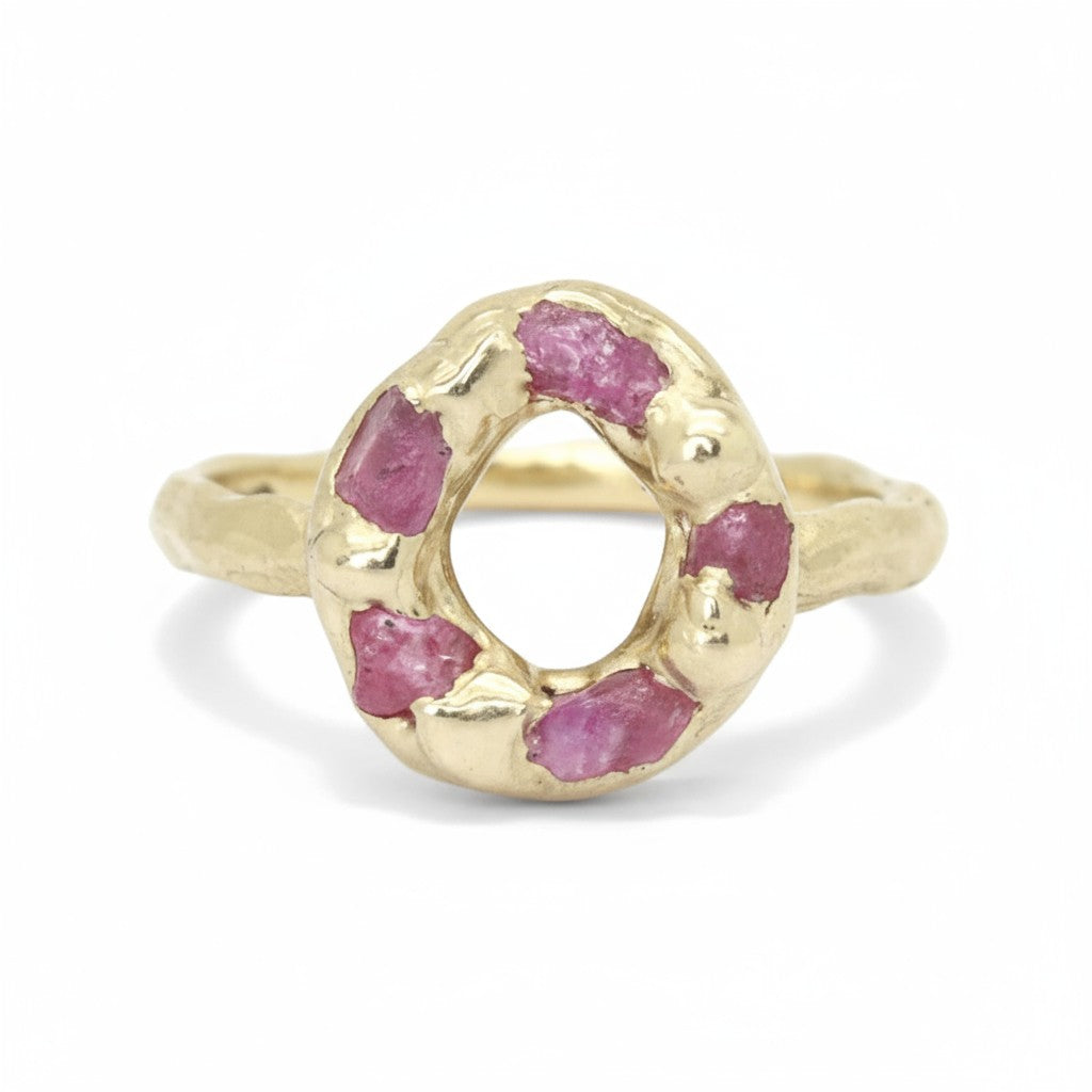 Pink Sapphire Journey Ring