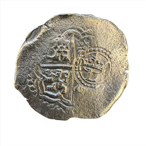 La Capitana Shipwreck - 4 Reales -  Crown over "L" counter-stamp