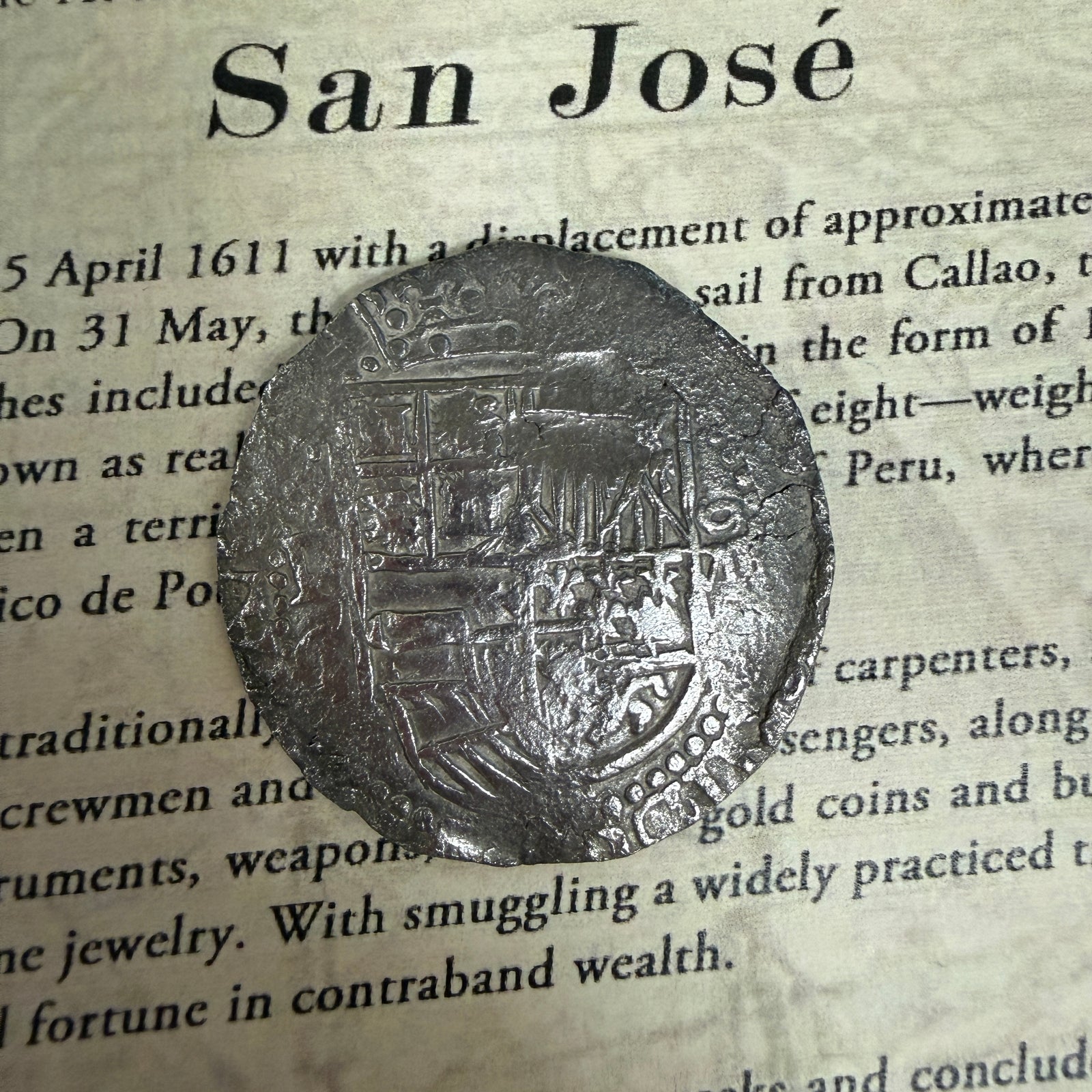 San Jose Shipwreck 1631 - 8 Reale - Grade 1