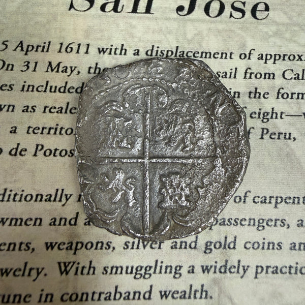 San Jose Shipwreck 1631 - 8 Reale - Grade 1 - Shipwreck Treasures of ...