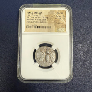 Ancient Greek - AR Tetradrachma - Ionia Ephesus - Artemis and the Bee - Circa 202-250 BCE