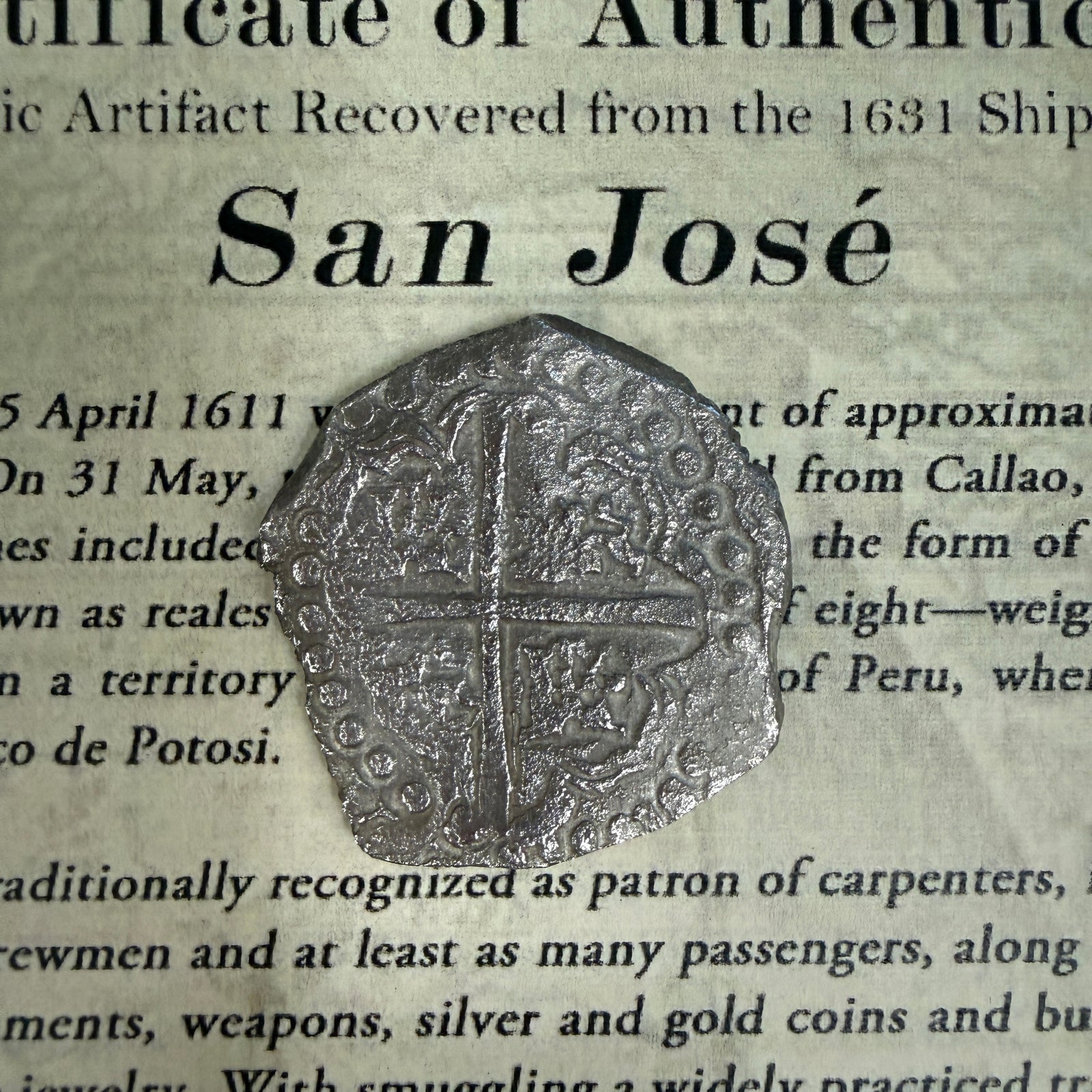 San Jose Shipwreck 1631 - 8 Reale - Grade 2