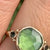 14k Green tourmaline (2.8cts) with Parti Sapphires ring