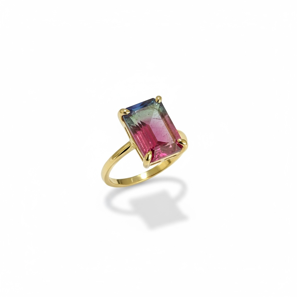 Watermelon Tourmaline Ring - Size 7