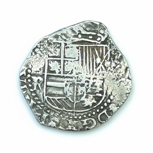 Nuestra Senora de Atocha Shipwreck - 2 Reales - Grade 1 - Assayer "R"  (1610-1612)