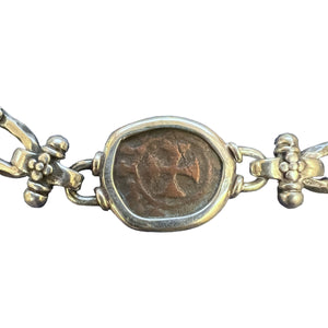 Armenian Crusaders Coin - Circa 1226-1270 CE - Sterling Silver Bracelet