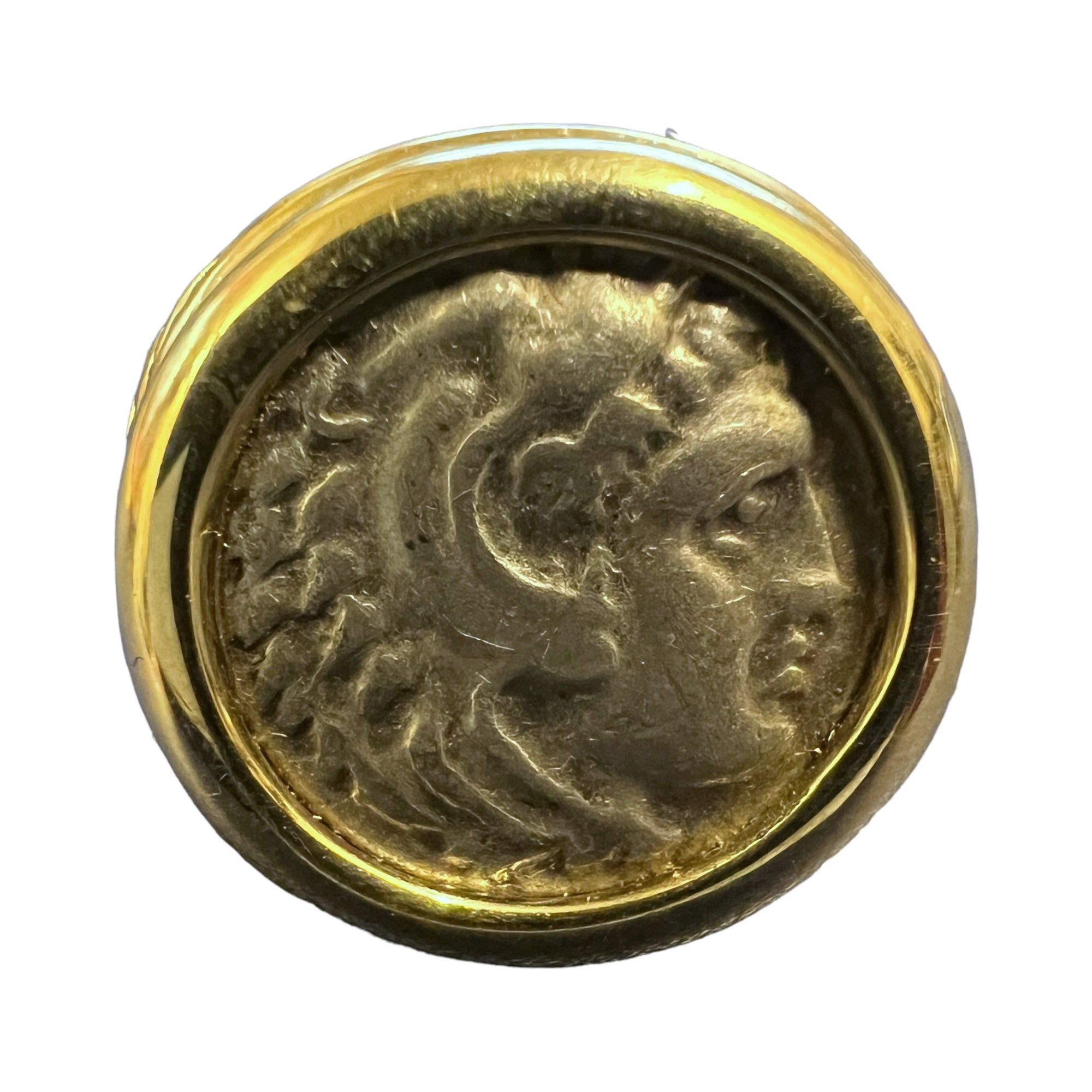 Ancient Greek - Alexander the Great - Circa (336-323) - Mount in 14K gold ring