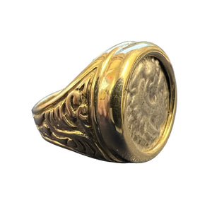 Ancient Greek - Alexander the Great - Circa (336-323) - Mount in 14K gold ring