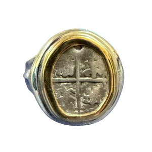 Spanish Cob - 1/2 Reales Coin Ring
