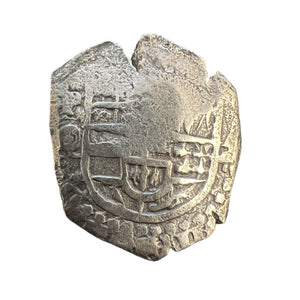 La Capitana Shipwreck - 4 Reales -  Counter-stamped with a Crown on Cross side.