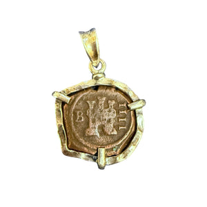 Authentic Spanish Maravedis Copper Coin - Minted in Burgos, Spain