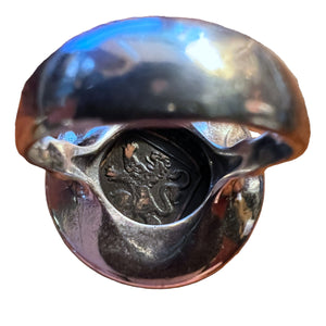 Dutch VOC Copper Duit - "New York Penny" - Sterling Silver Ring