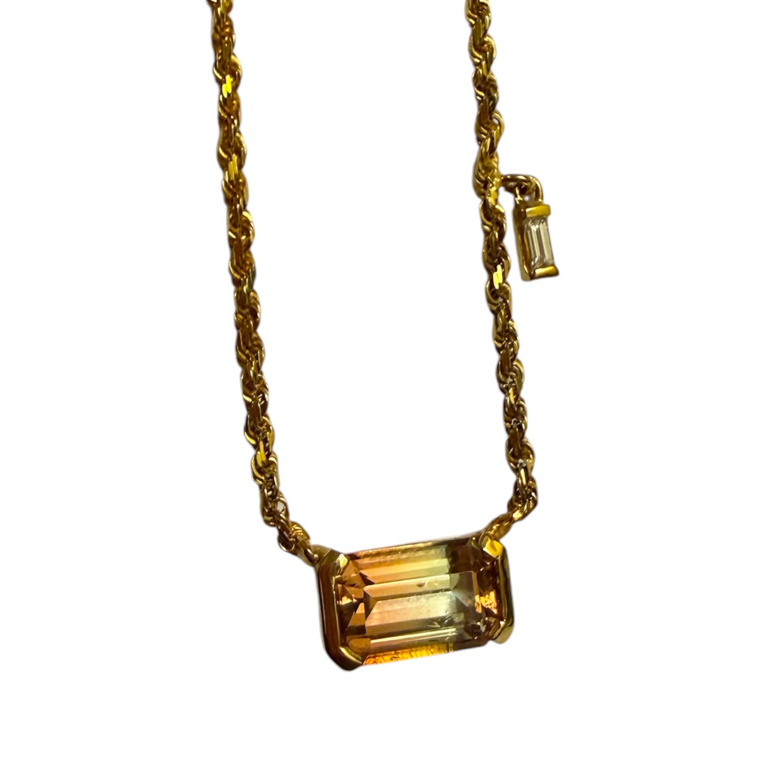 Watermelon Tourmaline Necklace - 18"