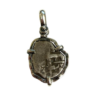 Private collection Spanish cob - 1/2 Reales - Sterling Silver Bezel