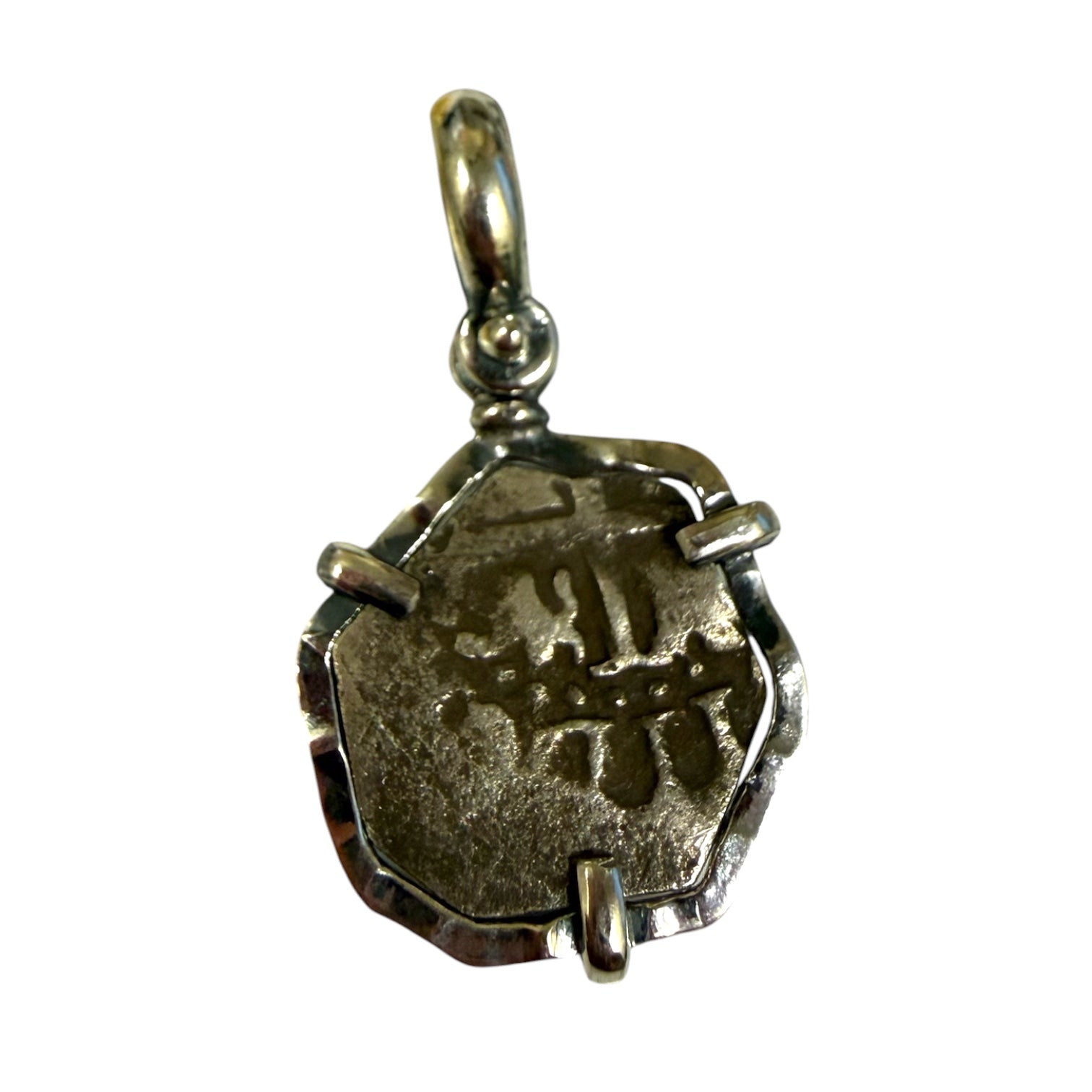 Private collection Spanish cob - 1/2 Reale - Sterling Silver Mount