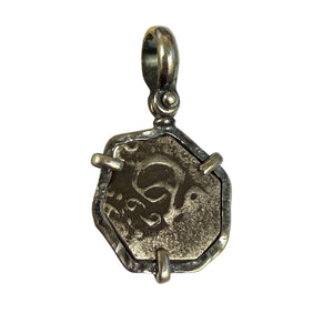 Private collection Spanish cob - 1/2 Reale - Sterling Silver Mount