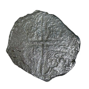San Jose Shipwreck 1631 - 8 Reale - Grade 2 - Assayer T - Reversal on Cross Side