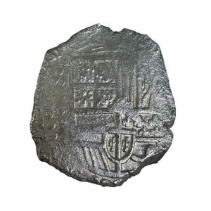 San Jose Shipwreck 1631 - 8 Reale - Grade 2 - Assayer T - Reversal on Cross Side