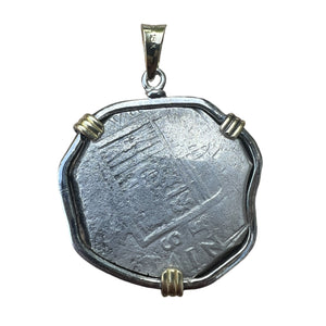 Spanish Cob Pendant - 8 Reales - Beachcomber Series - Seville Mint