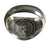 Ancient Greek - AR Drachma -  Alexander the Great Ring - Sterling Silver ring with 18K gold bezel