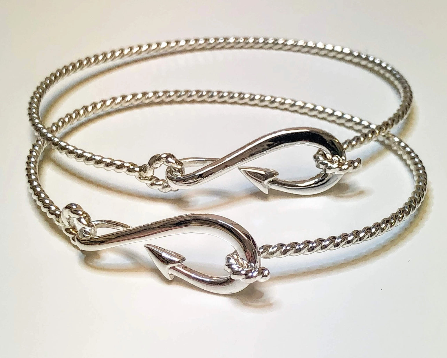 Sterling Silver Fish Hook Bracelet