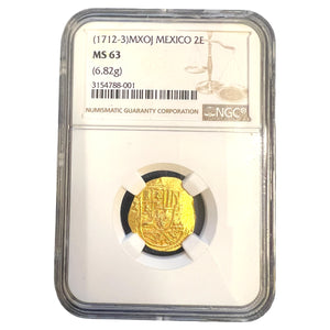 1715 Fleet - 2 Escudo - MS 63