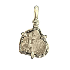 Private collection Spanish cob - 1/2 Reale - Sterling Silver Mount